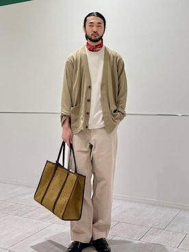 「SHIPS（シップス）のアイテム」を使った、室川さん（メンズ・178cm）の春コーディネート