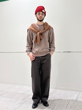 「SHIPS（シップス）のアイテム」を使った、室川さん（メンズ・178cm）の秋コーディネート