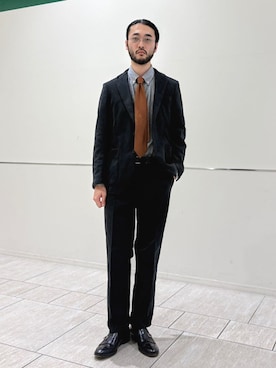 「アイテム（ジャケット/アウター）」を使った、室川さん（メンズ・178cm）の冬コーディネート