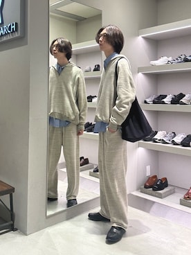「アイテム（パーカー）」を使った、うちだりょうさん（メンズ・178cm・20代）の秋コーディネート
