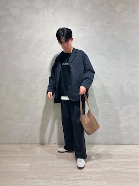 「アイテム（セットアップ）」を使った、うちだりょうさん（メンズ・178cm）の秋コーディネート