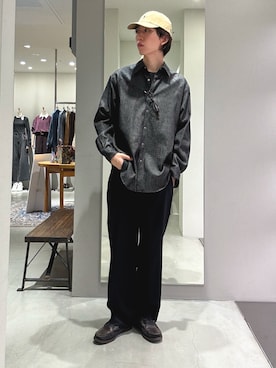 「アイテム（キャップ）」を使った、うちだりょうさん（メンズ・178cm）の秋コーディネート