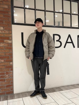 「アイテム（長傘）」を使った、うちだりょうさん（メンズ・178cm）の冬コーディネート