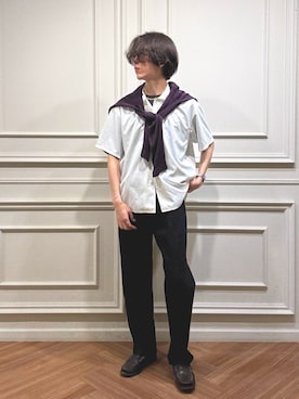 「アイテム（ニット/セーター）」を使った、うちだりょうさん（メンズ・178cm・20代）の夏コーディネート