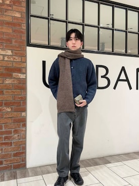 「PIENI（ピエニ）のアイテム（財布/小物）」を使った、うちだりょうさん（メンズ・178cm）の冬コーディネート