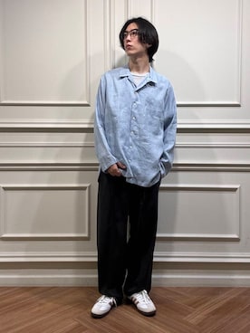 「ATON（エイトン）のアイテム」を使った、うちだりょうさん（メンズ・178cm）の夏コーディネート