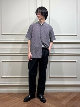 「URBAN RESEARCH（アーバンリサーチ）のアイテム（ローファー）」を使った、うちだりょうさん（メンズ・178cm）の夏コーディネート
