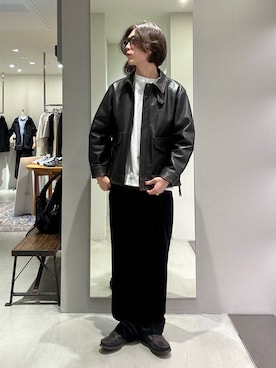 「アイテム（その他アウター）」を使った、うちだりょうさん（メンズ・178cm・20代）の秋コーディネート