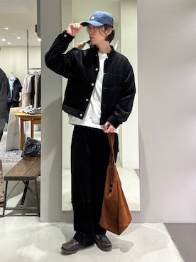 「アイテム（トートバッグ）」を使った、うちだりょうさん（メンズ・178cm）の秋コーディネート