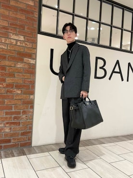 「URBAN RESEARCH（アーバンリサーチ）のアイテム（セットアップ）」を使った、うちだりょうさん（メンズ・178cm）の秋コーディネート