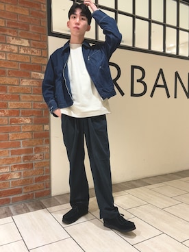 美品　blurhms/ウォッシュドデニムベルテッドジャケット 定価50,600円 blurhms/ウォッシュドデニムベルテッドジャケット 定価50,600円
