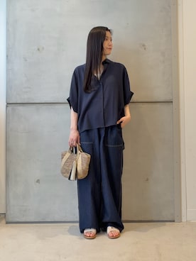「URBAN RESEARCH DOORS（アーバンリサーチドアーズ）のカッティングサンダル（サンダル、ホワイト系）」を使った、meiさん（レディース・157cm）の春コーディネート
