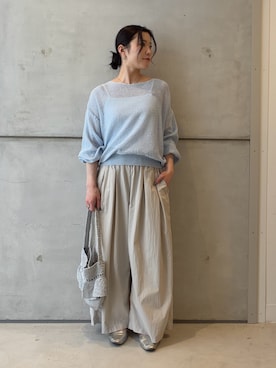 「RODE SKO（ロデスコ）のアイテム（バッグ）」を使った、meiさん（レディース・157cm）の春コーディネート