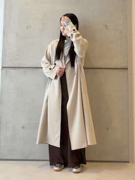 「URBAN RESEARCH（アーバンリサーチ）の『撥水/UVカット』ドロストトレンチコート（トレンチコート）」を使った、meiさん（レディース・157cm）の春コーディネート