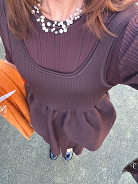 「CHARLES & KEITH（チャールズ & キース）のアイテム（パンプス）」を使った、ちかさん（レディース・162cm）の秋コーディネート