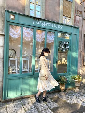 「NICE CLAUP（ナイスクラップ）のアイテム（ニット/セーター）」を使った、mii318318さん（レディース・162cm）の冬コーディネート
