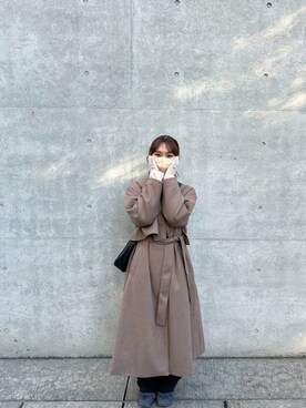 「select MOCA（セレクトモカ）のアイテム（その他アウター）」を使った、amyさん（レディース・158cm）の冬コーディネート