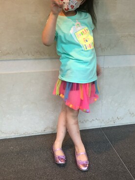「H&M（エイチ・アンド・エム）のアイテム（その他シューズ）」を使った、marimaanneさん（キッズ・110cm）の夏コーディネート