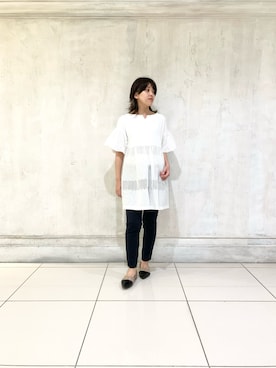 「NARACAMICIE（ナラカミーチェ）のアイテム（パンツ）」を使った、kmmr94さん（レディース・161cm）の夏コーディネート