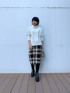「NARACAMICIE（ナラカミーチェ）のアイテム」を使った、kmmr94さん（レディース・161cm）の冬コーディネート