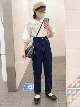「moitytto」｜「アイテム（ハンチング/ベレー帽）」を使った、ふさん（レディース・156cm）の夏コーディネート