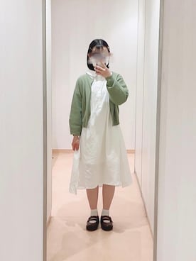 「idem（イデム）のアイテム（シャツワンピース）」を使った、ふさん（レディース・156cm）の春コーディネート