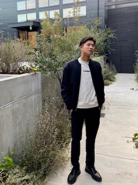 「JIL SANDER（ジルサンダー）のアイテム（スウェット）」を使った、kaitoさん（メンズ・178cm）の冬コーディネート