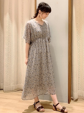 「ボタニカル」｜「アイテム（サンダル）」を使った、satomikamoさん（レディース・162cm）の夏コーディネート