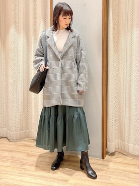 「オリエンタルトラフィック」｜「アイテム（その他アウター）」を使った、satomikamoさん（レディース・162cm）の秋コーディネート