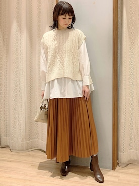 「編み込みバッグ」｜satomikamoさん（レディース・162cm）の秋コーディネート