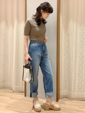 「ハイネックトップス」｜satomikamoさん（レディース・162cm）の夏コーディネート