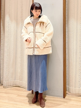 「フユコーデ」｜「アイテム（その他アウター）」を使った、satomikamoさん（レディース・162cm）の冬コーディネート