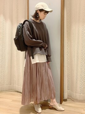 「オリエンタルトラフィック」｜「アイテム（帽子）」を使った、satomikamoさん（レディース・162cm）の秋コーディネート