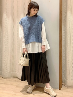 「編み込みバッグ」｜satomikamoさん（レディース・162cm）の秋コーディネート