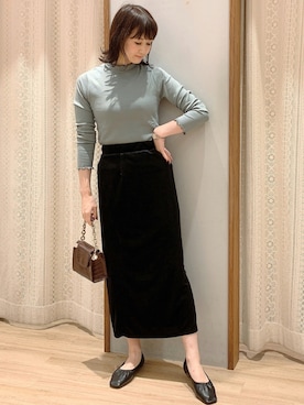 「タイトシルエット」｜「アイテム（パンプス）」を使った、satomikamoさん（レディース・162cm）の秋コーディネート