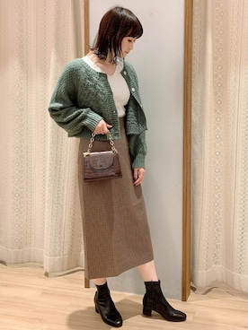 「ふわふわカーディガン」｜satomikamoさん（レディース・162cm）の秋コーディネート