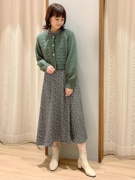 「ワンピース×カーディガン」｜satomikamoさん（レディース・162cm）の秋コーディネート