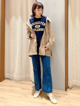 「オリエンタルトラフィック」｜「アイテム（その他アウター）」を使った、satomikamoさん（レディース・162cm）の秋コーディネート