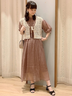 「インナー付き」｜satomikamoさん（レディース・162cm）の夏コーディネート