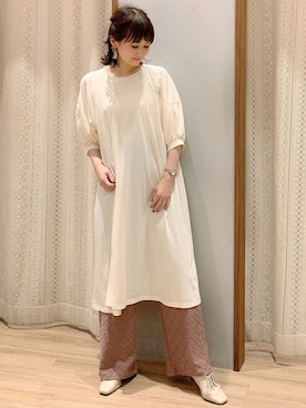 「オンライン限定」｜「アイテム（ワンピース/ドレス）」を使った、satomikamoさん（レディース・162cm）の秋コーディネート