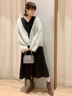 「オンライン限定」｜「アイテム（ワンピース/ドレス）」を使った、satomikamoさん（レディース・162cm）の秋コーディネート