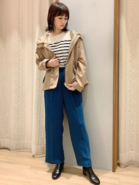 「オリエンタルトラフィック」｜「アイテム（マウンテンパーカー）」を使った、satomikamoさん（レディース・162cm）の秋コーディネート