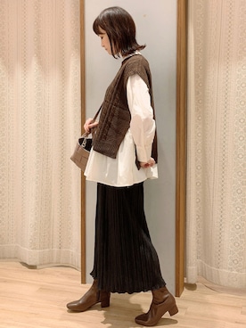 「編み込みバッグ」｜satomikamoさん（レディース・162cm）の秋コーディネート