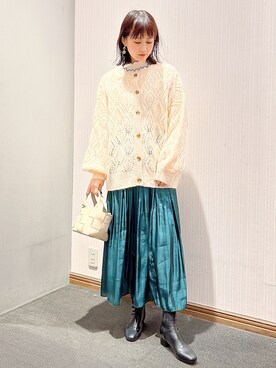 「編み込みバッグ」｜satomikamoさん（レディース・162cm）の冬コーディネート