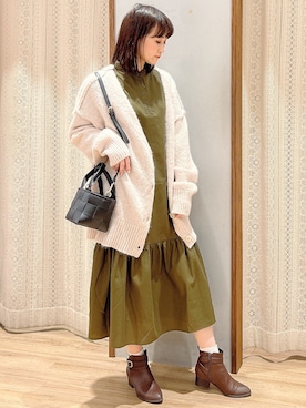 「編み込みバッグ」｜satomikamoさん（レディース・162cm）の秋コーディネート