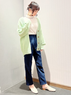 「春カーディガン」｜satomikamoさん（レディース・162cm）の春コーディネート