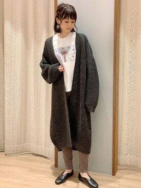 「バブーシュ」｜「アイテム（その他アウター）」を使った、satomikamoさん（レディース・162cm）の秋コーディネート
