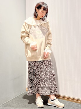 「トレンドファッション」｜「アイテム（スカート）」を使った、satomikamoさん（レディース・162cm）の冬コーディネート