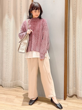 「おとなコーデ」｜「アイテム（トートバッグ）」を使った、satomikamoさん（レディース・162cm）の秋コーディネート