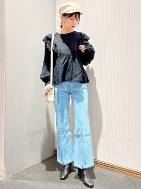 「オリエンタルトラフィック」｜「アイテム（帽子）」を使った、satomikamoさん（レディース・162cm）の春コーディネート
